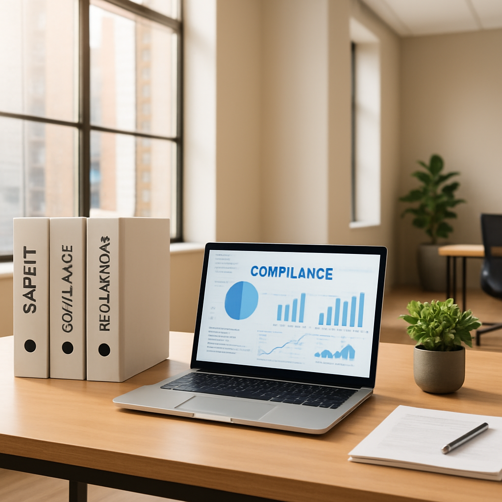 Tri-Link Pty Ltd office — WHS compliance documentation and consulting workspace in Thornleigh NSW